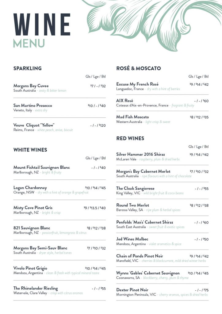 Belvedere Drinks Menu Web2 - Belvedere Hotel